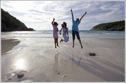 Kids Jumping at Racha Yai Island